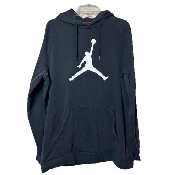 Jordan Other - Nike Air Jordan Jumpman Logo Black White Pullover Fleece Hoodie Retro Men’s XL